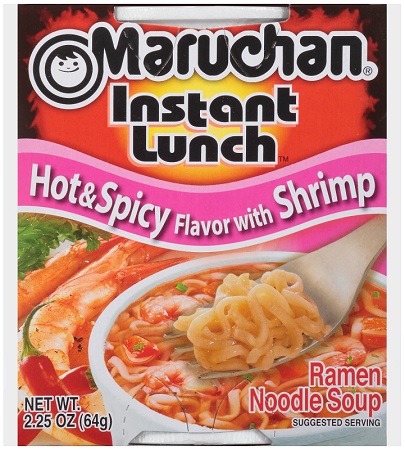Maruchan instant lunch hot $spicy shrimp 12 ct