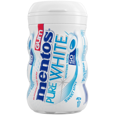 Mentos Gum Bottle - Pure White - 10ct