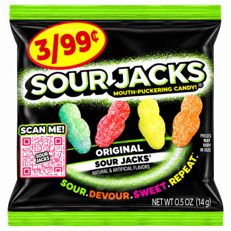 Sour Jacks - Original - 3 For 99c - 24ct
