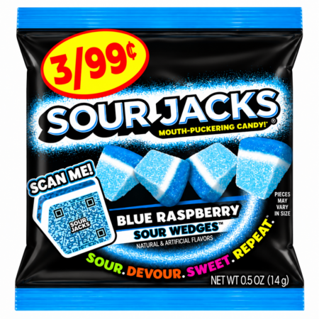 Sour Jacks - Blue Raspberry - 3 For 99c - 24ct
