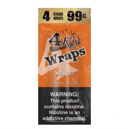 4 King - Flat Wraps - Mango - 4 For 99C - 30Ct