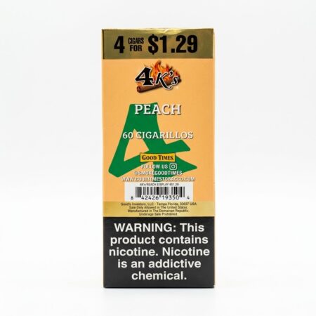 4 King - Peach - 4 For $1.29 - 15Ct