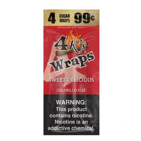 4 King - Flat Wraps - Sweet Delicious - 4 For 99C - 30Ct