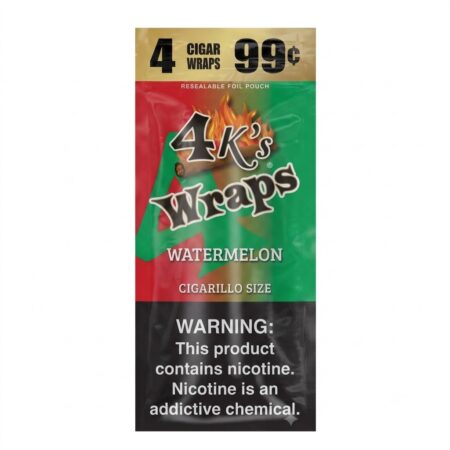 4 King - Flat Wraps - Watermelon - 4 For 99C - 30Ct