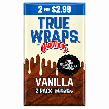 Backwood True Wraps - Vanila - 2 For $2.99 - 12Pk