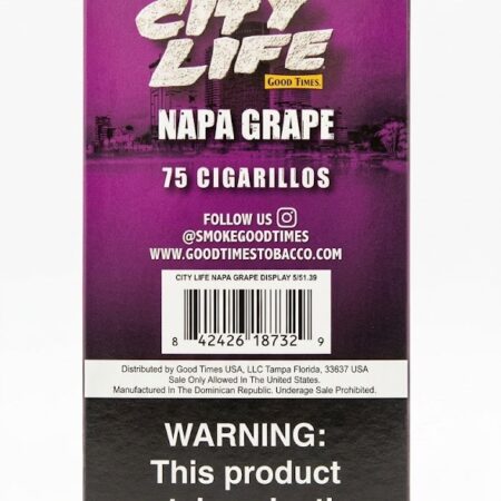 City Life - Napa Grape - 5 For $1.39 - 15Ct