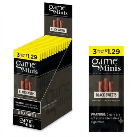 Game Mini - Black Sweet - 3 For $1.29 - 15Ct
