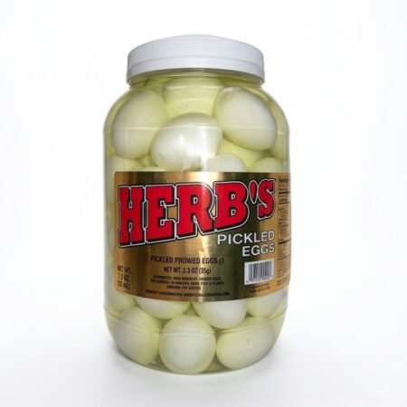 Herb's Clear Eggs jar