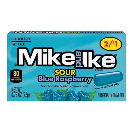 Mike & Ike - Sour Blue Raspberry - 2 For $1 - 24ct