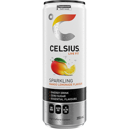 Celsius Sparkling Mango Lemon 12oz ( 12ct )