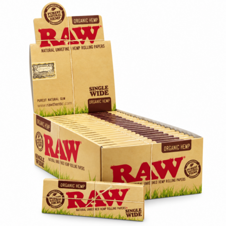 Raw Organic Hemp Single Wild - 25Ct