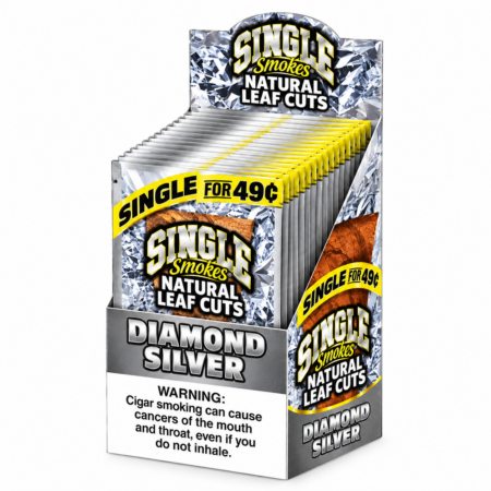 Single Smokes - Diamond Silver - For 49c - 50Ct