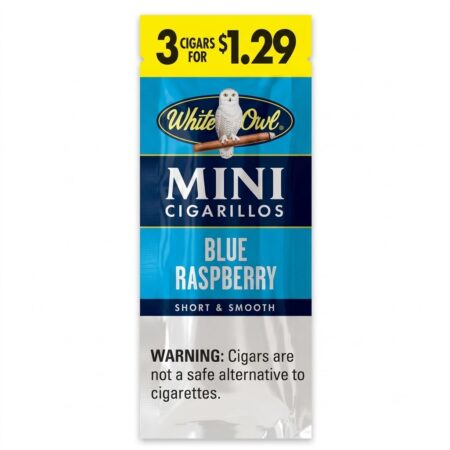 White Owl Mini - Blue Raspberry - 3 For $1.29 - 15Ct