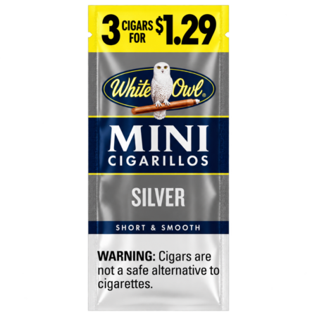 White Owl Mini - Silver - 3 For $1.29 - 15Ct