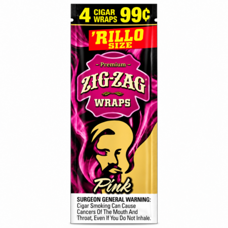 Zig Zag Wraps - Pink - 4 For 99C - 15Ct