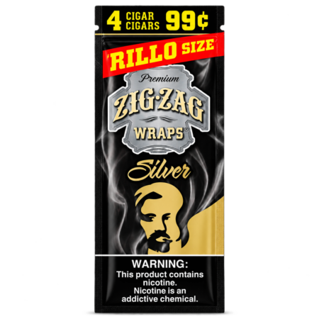 Zig Zag Wraps - Silver - 4 For 99C - 15Ct