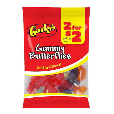 Gurley's - Gummy Butterflies - 2 For $2 - 12ct