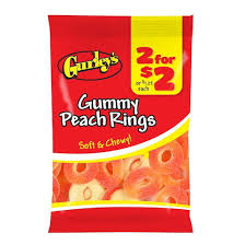 Gurley's - Gummy Peach Rings - 2 For $2 - 12ct