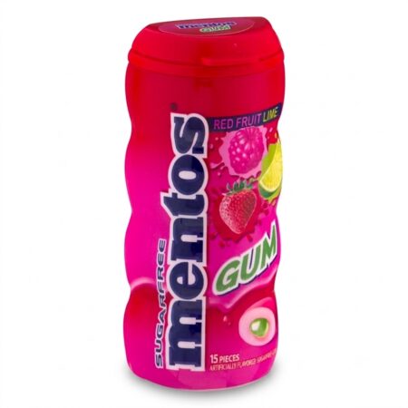 Mentos Gum Bottle - Red Fruit Lime - 10ct