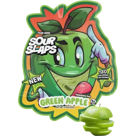 Sour Slaps Gummie - Green Apple - Single