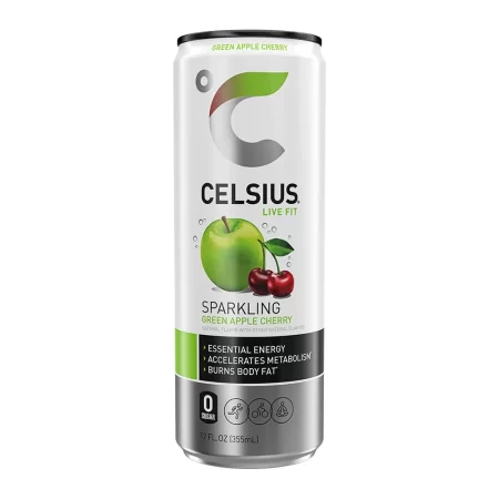 Celsius Sparkling Green apple Cherry 12oz ( 12ct )