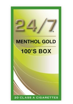 24/7 MENTHOL GOLD 100 BX
