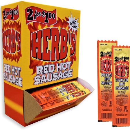 Herb's Red Hot Sausage - 2 For $1.00 - 50ct