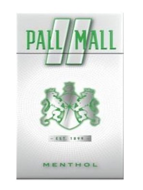 PALL MALL MENTHOL WHITE 100 BX