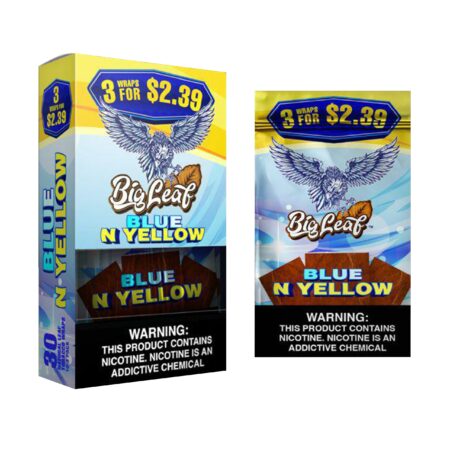BIG LEAF BLUE N YELLOW - 3 FOR $2.39 - 10/3PK