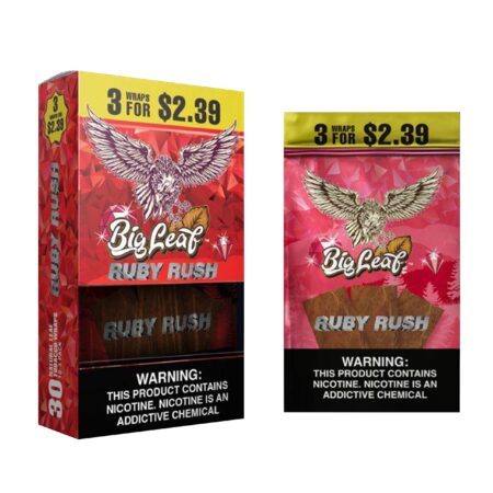 BIG LEAF RUBY RUSH - 3 FOR $2.39 - 10/3PK