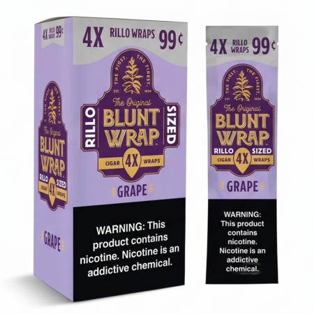 BLUNT WRAP GRAPE - 4 FOR 99C - 15CT