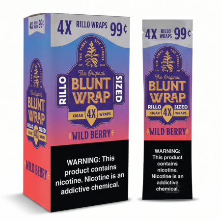 BLUNT WRAP WILD BERRY - 4 FOR 99C - 15CT