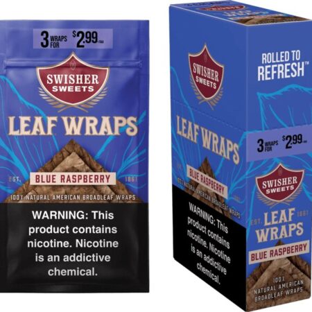 SS LEAF WRAPS - BLUE RASPBERRY - 3 FOR $2.99 - 10/3 PK