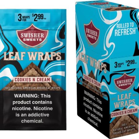 SS LEAF WRAPS - COOKIES N CREAM - 3 FOR $2.99 - 10/3 PK