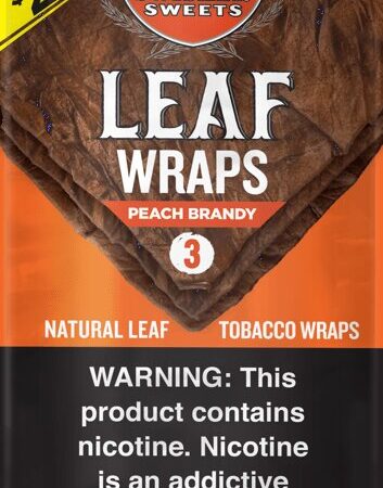 SS LEAF WRAPS - PEACH BRANDY - 3 FOR $2.79 - 10/3 PK
