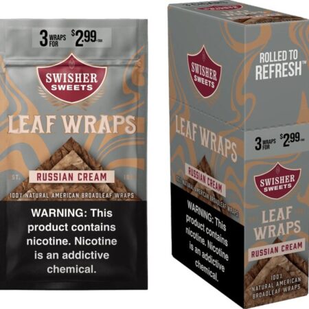 SS LEAF WRAPS - RUSSIAN CREAM - 3 FOR $2.99 - 10/3 PK