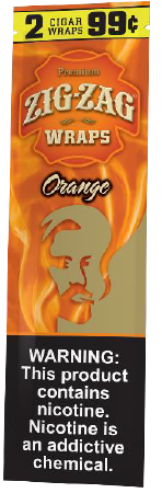 Zig Zag Wraps - Orange - 2 For 99C - 25Ct