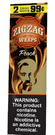 Zig Zag Wraps - Peach- 2 For 99C - 25Ct
