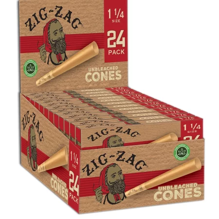 Zig Zag Cone - Unbleach 1 1/4 - 24Ct
