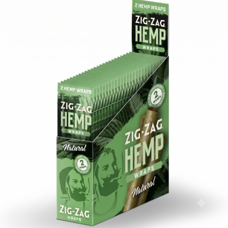 Zig Zag Hemp Wraps - Natural - 25Ct