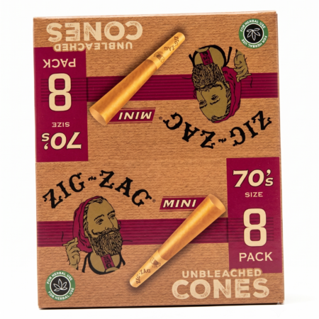 Zig Zag - Unbleached Cone - Mini Cone - 8Pk